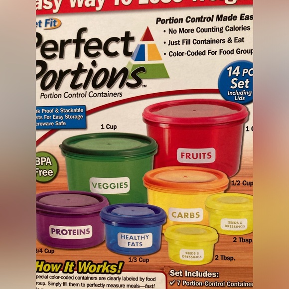 PERFECT PORTIONS 14 pc Portion Control Containers Meal Plan & Recipe Guide - Picture 5 of 8